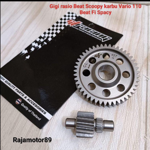 Gigi rasio GF racing Beat Scoopy karbu Beat fi Vario 110 Spacy