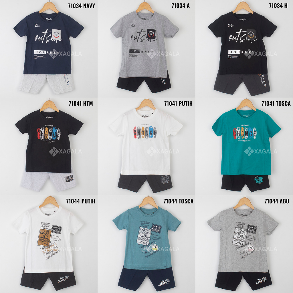 SETELAN ANAK LAKI LAKI SETELAN KAOS CELANA SET ROCKSHOW KIDS