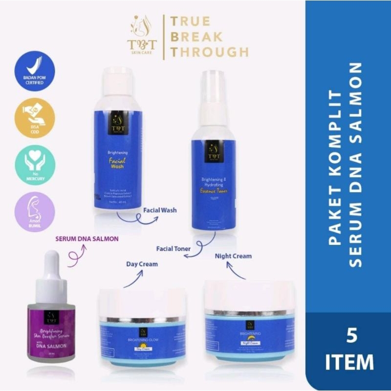 TBT SKINCARE PAKET WAJAH +Serum Dna salmon free gift
