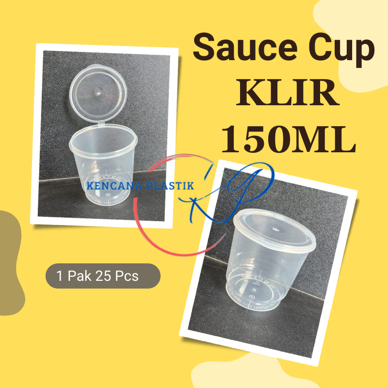 Sauce Cup 100ml 150ml Dengan Tutup l Cup Puding 100 ml 150 ml + Tutup