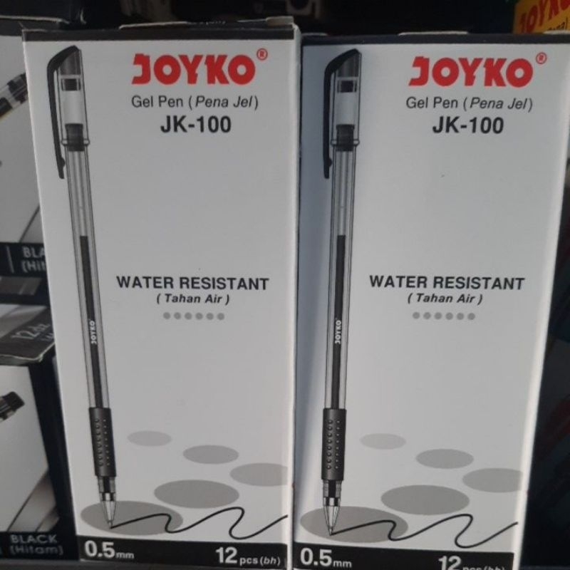 

Pena pulpen jel gel joyko Jk-100 tahan air harga perlusin 0,5mm