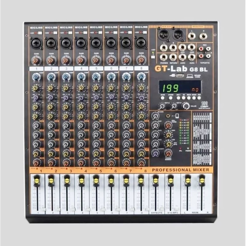 Mixer RDW GT-LAB 8 Channel GTLAB8 + Compresor