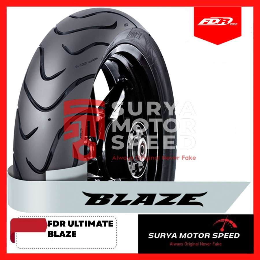 Ban Luar Tubeless FDR BLAZE  Depan,Belakang 90 80 120 17 Motor Vixion,Sonic,Satria Cairan Ban