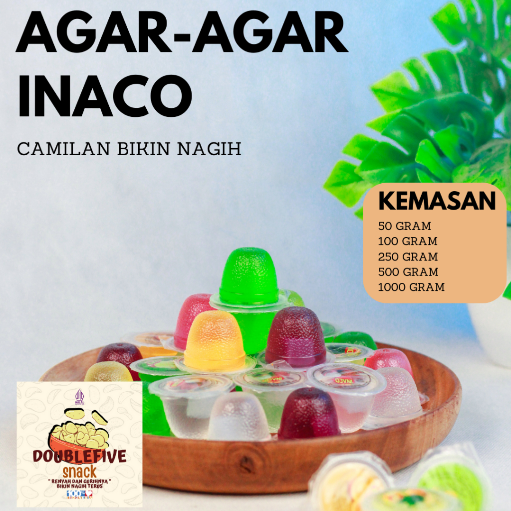 

Inaco jelly curah - Agar Agar Inako jeli Beragam Rasa 100 250 500 1000 GRAM