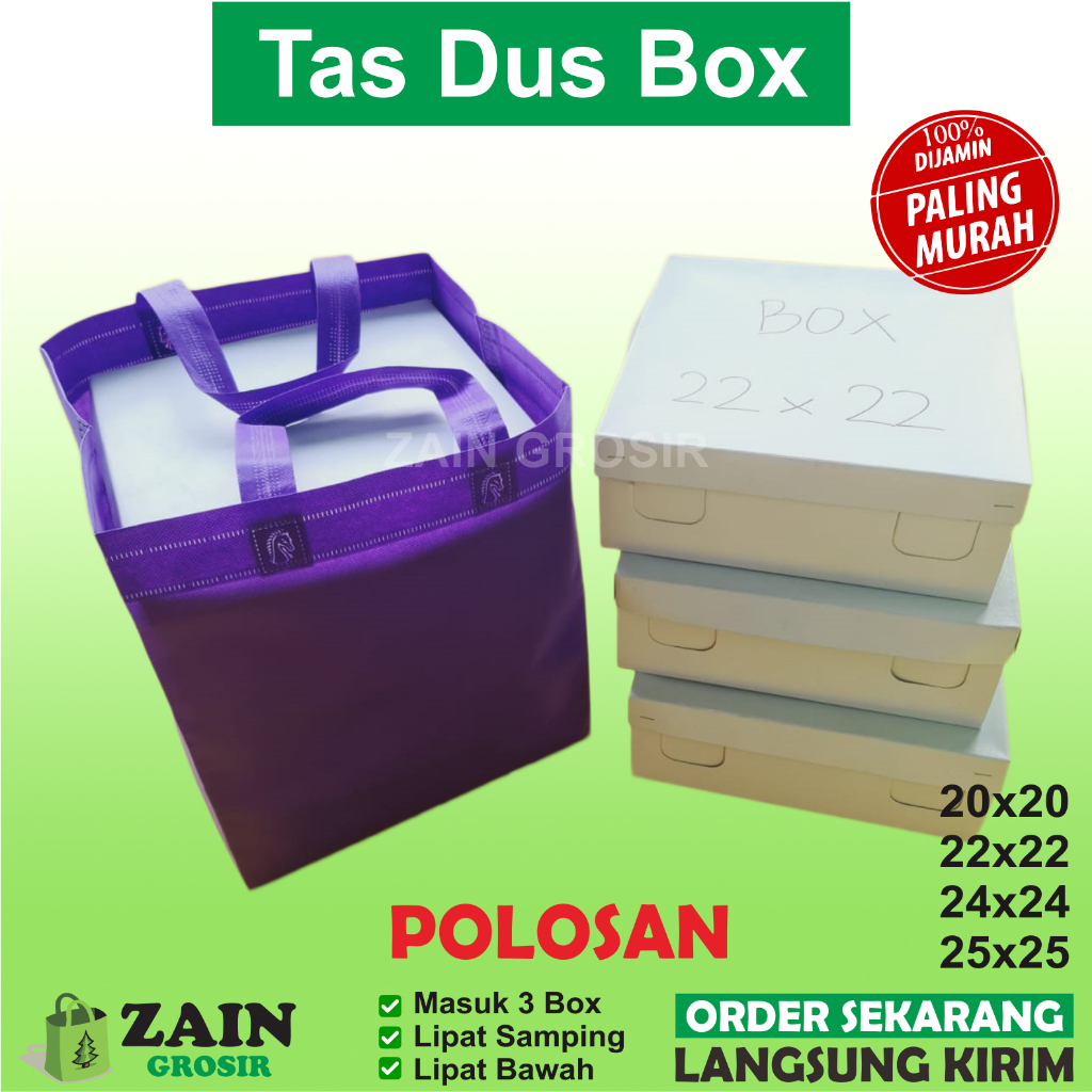 

10 lusin 120pcs Tas box dus 22x22 / 25x25 kotak nasi kantong souvenir spunbond press hajat pengajian murah hampers syukuran sunatan khitanan pernikahan acara lahiran tahlil tahlilan mengenang doa event