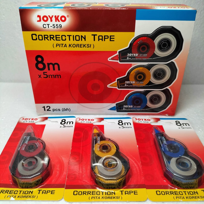 

Joyko Correction Tape CT-559 Pita Koreksi Tipex TipEx Tip-Ex Tip Ex Tipe-X Tipe X Type-X Type X Tip-X Tip X