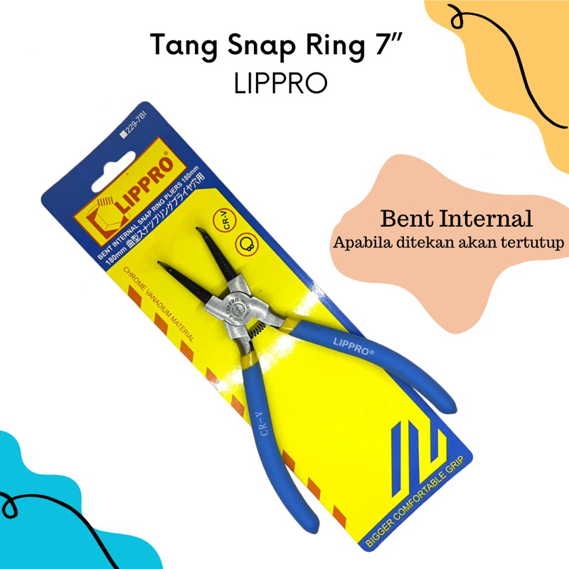 Lippro Tang Snap Ring Bengkok 7” | Lippro Tang Snap Ring Bengkok Tutup 7” | Lippro Tang Circlip Beng