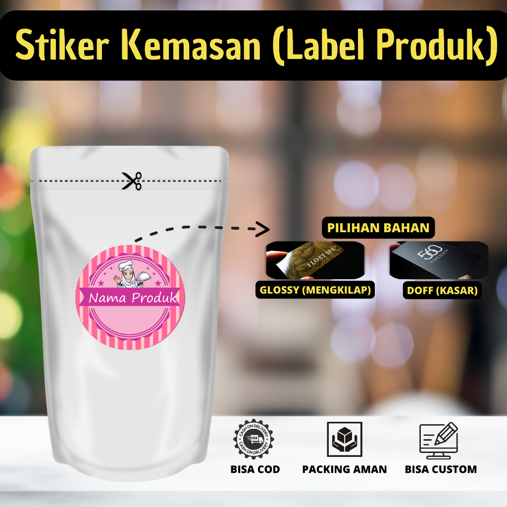 

PROMO Stiker Label Kemasan / Produk Kode A-12 (Makanan, Minuman, Dll)