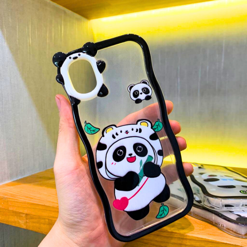 Panda Case Oppo A58 A78 5G A57 2022 A77s A17 A17k A5s A7 A12 A11k F9 A3s A5 A9 2020 A15 A15s A16 A55 Soft Casing