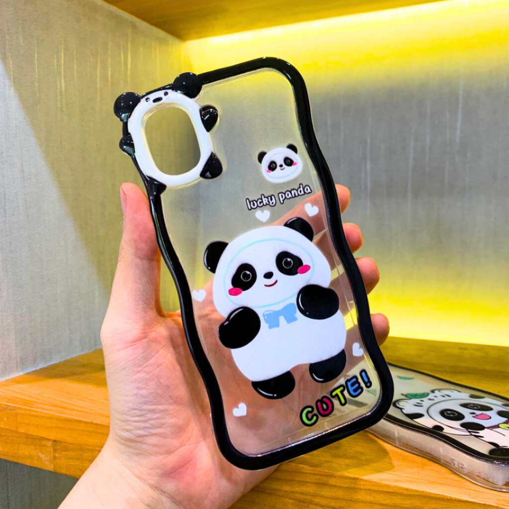 Panda Case Oppo A58 A78 5G A57 2022 A77s A17 A17k A5s A7 A12 A11k F9 A3s A5 A9 2020 A15 A15s A16 A55 Soft Casing