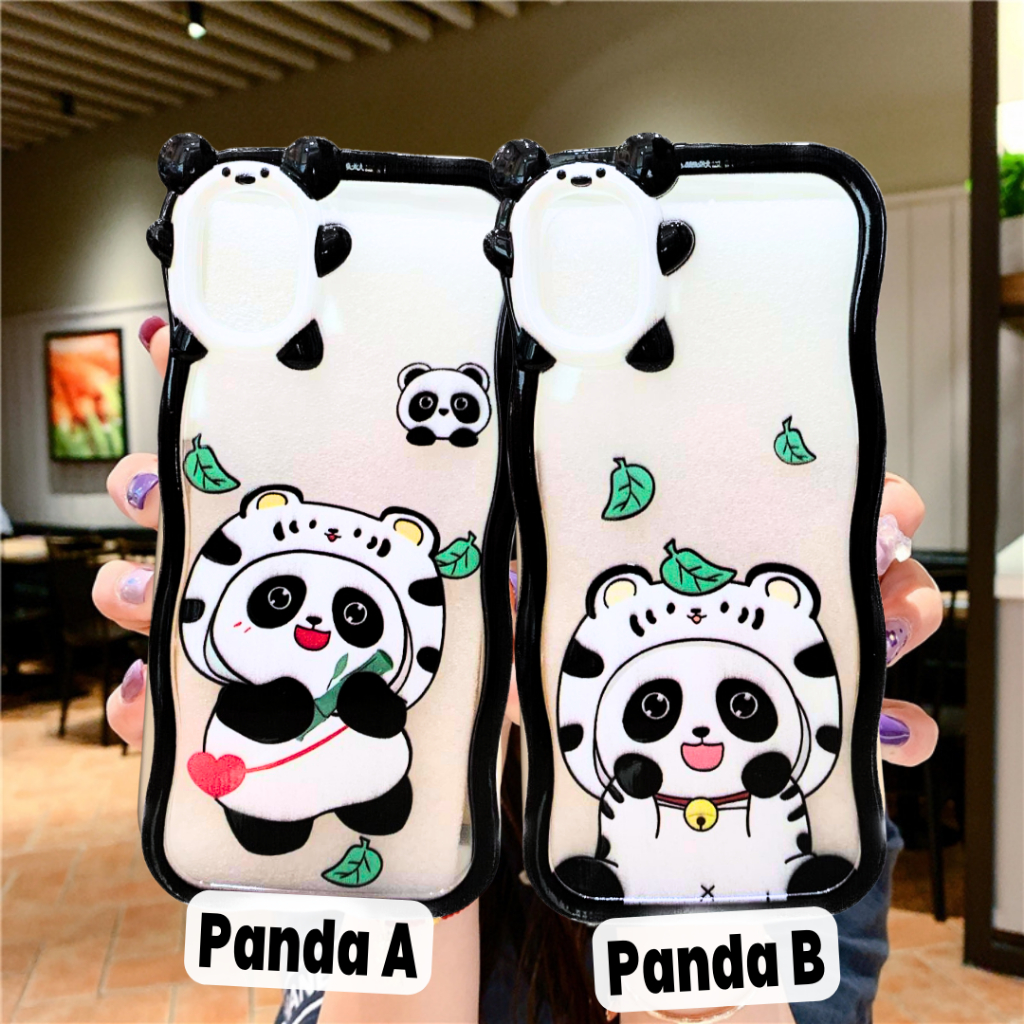 Panda Case Oppo A58 A78 5G A57 2022 A77s A17 A17k A5s A7 A12 A11k F9 A3s A5 A9 2020 A15 A15s A16 A55 Soft Casing