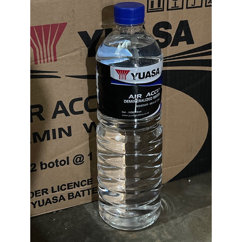 [1 BOTOL] AIR AKI YUASA 1L TAMBAH CAIRAN ACCU NAMBAH YUASA 1 LITER ORIGINAL AKI AKI NGURAS MOTOR MOB