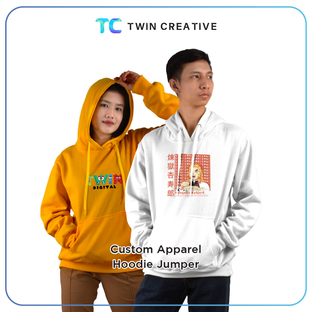 Hoodie Custom Jumper Premium Sablon Full Color - Custom Jumper Hoodie