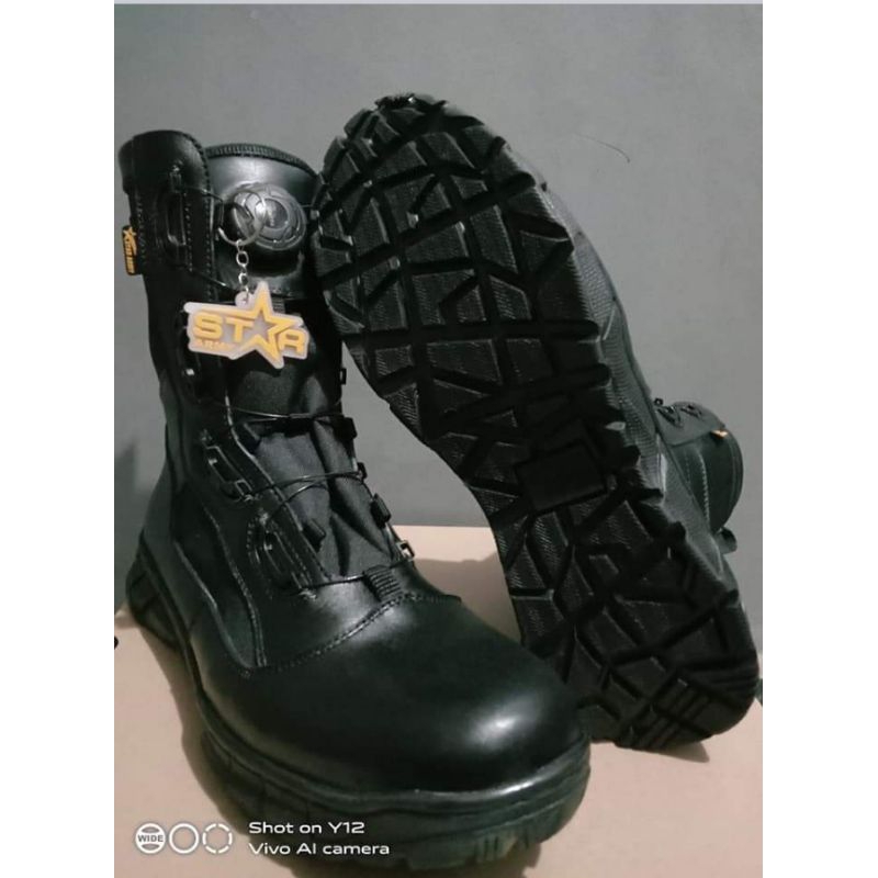 sepatu PDL polri tali putar