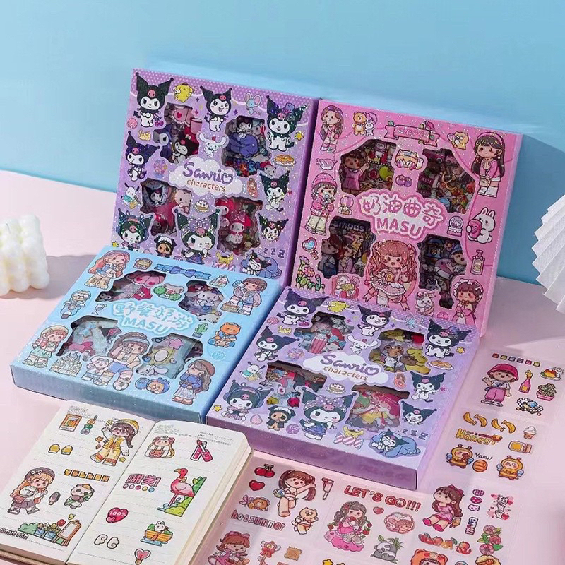 

(PER 1 LEMBAR) Sticker Aesthetic Design DIY/Sticker Anti Air Botol Hp Laptop Lucu / Buku Diary Sticker Motif / Stiker Sanrio