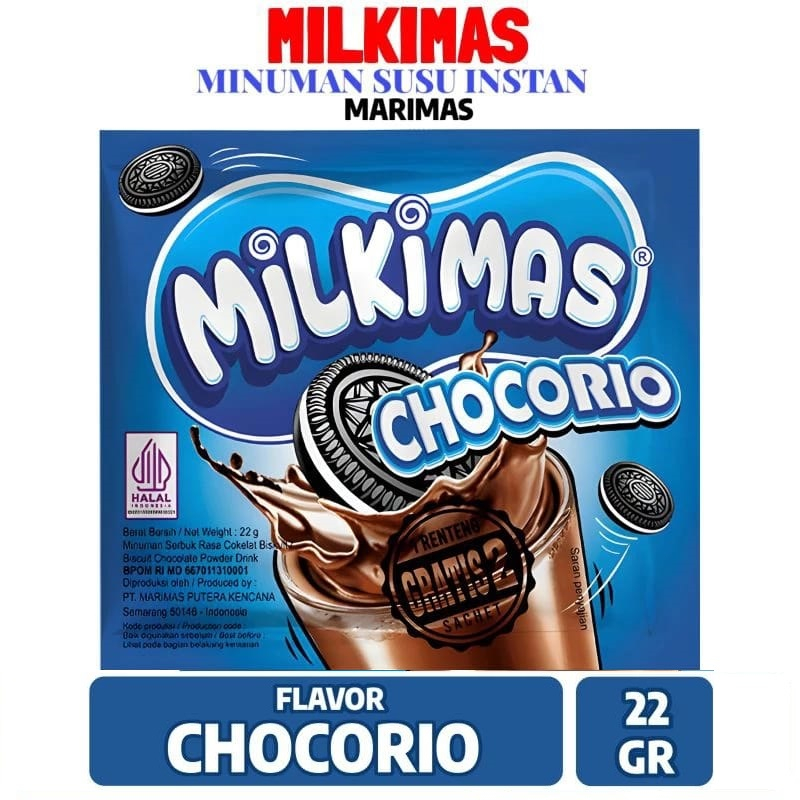 

Mouseman - Milkimas Chocorio Minuman Serbuk Rasa Cokelat Biskuit 22gr 1 PCS