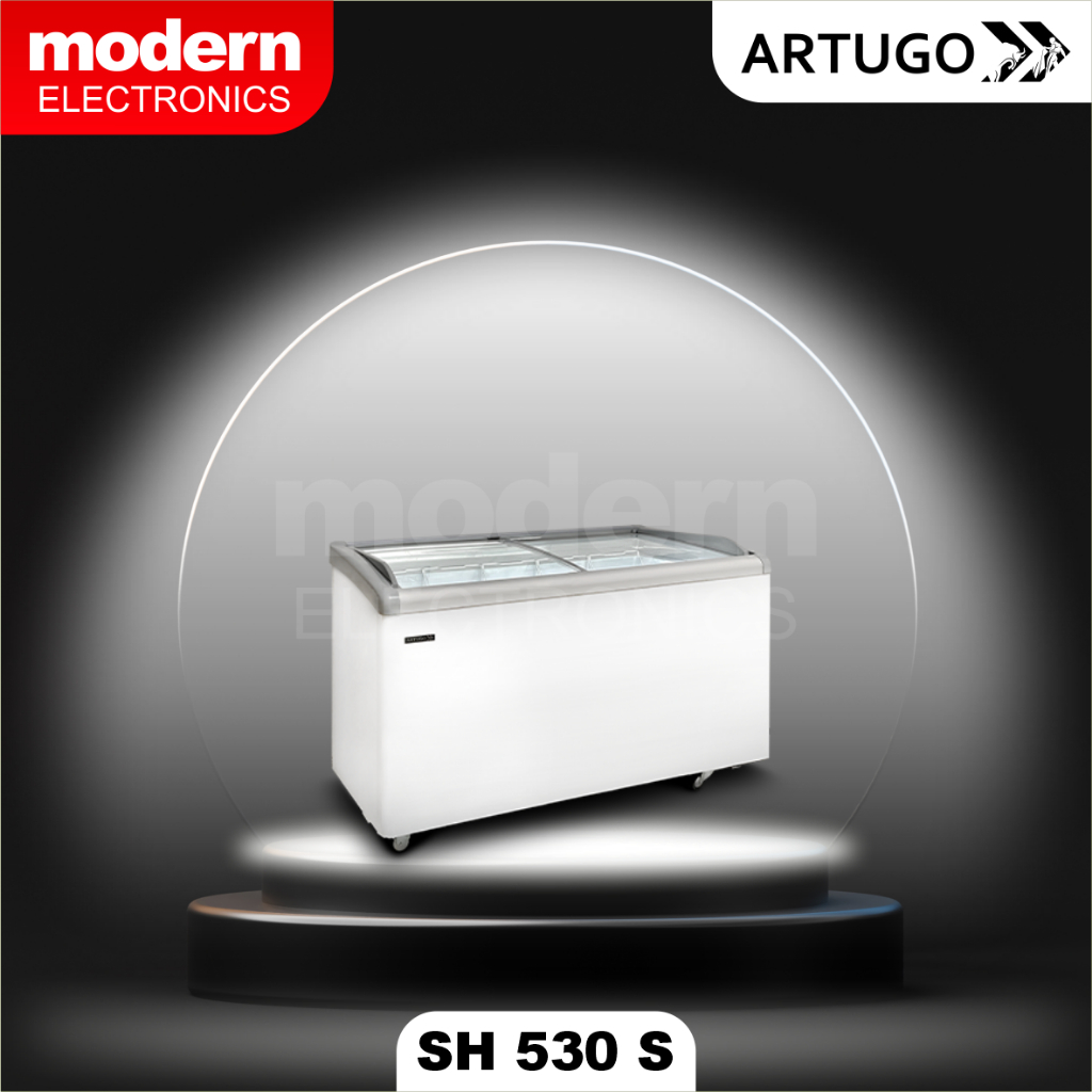 ARTUGO SH-530S CHEST FREEZER CURVE SLIDING GLASS 520 LITER 340 WATT