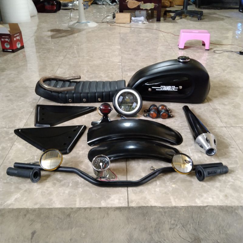 Paket Japstyle SCRAMBLER motor custom for Verza dan cb 150r
