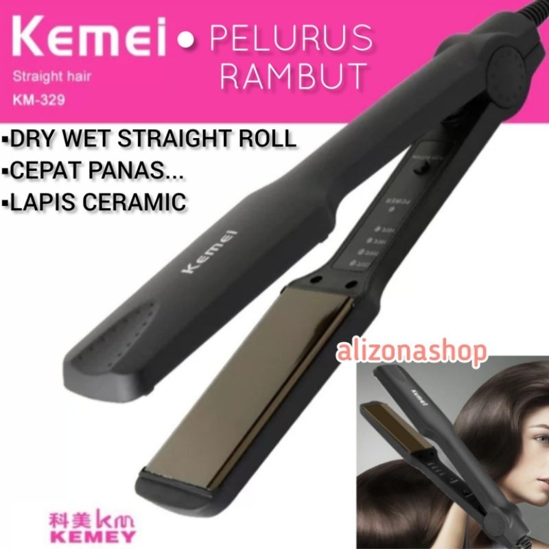CATOK RAMBUT KEMEI KM-329 ORI/PELURUS RAMBUT STYLING