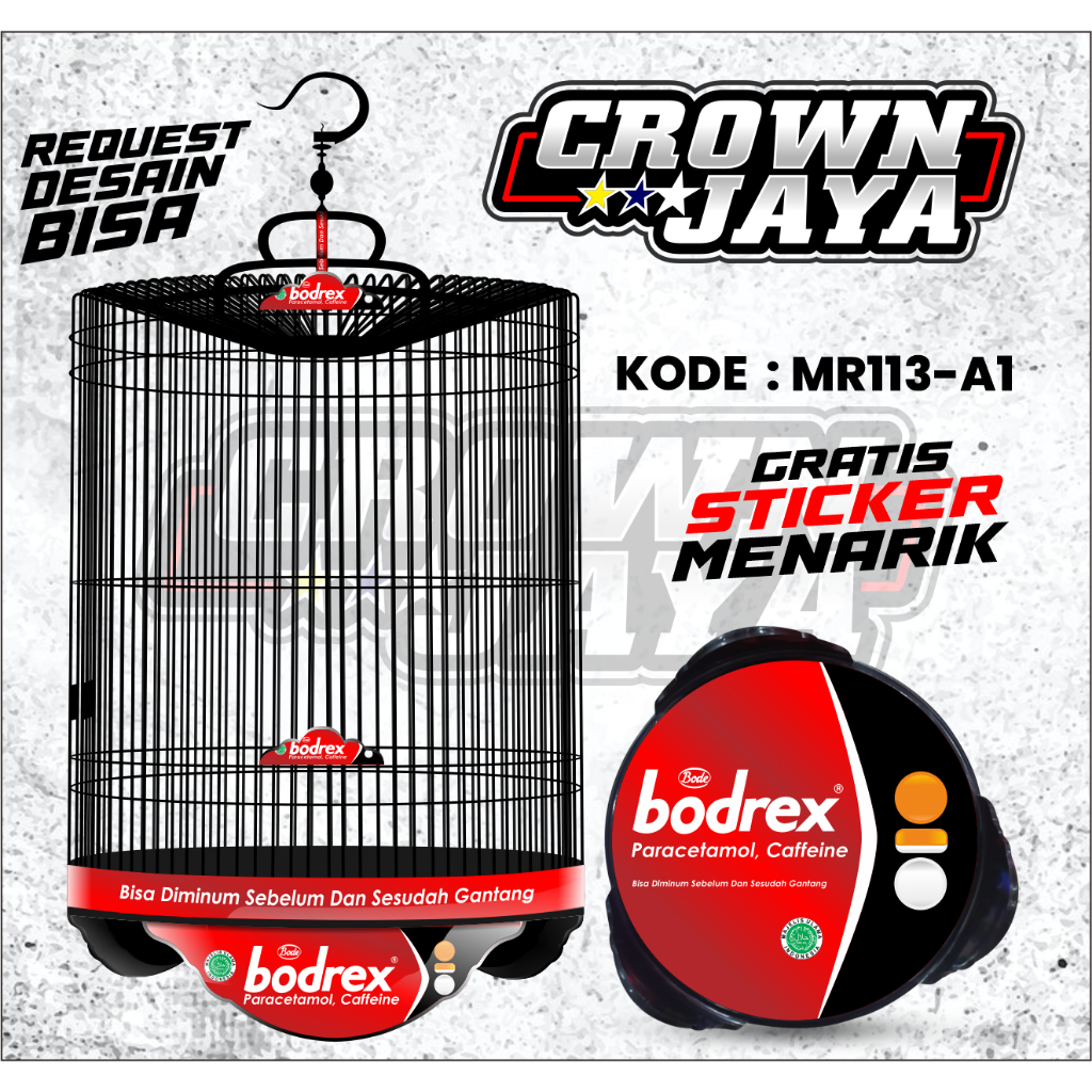 (COD) STIKER DECAL SANGKAR MURAI BATU HOLOGRAM - DECAL STIKER TEBOK BULAT SINGLE FIGHTER VARIASI DES