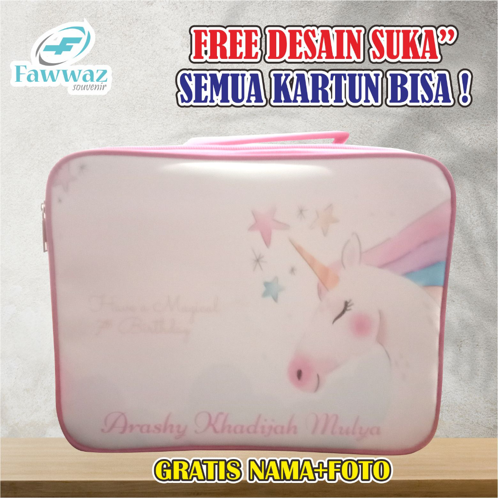 

Tas Ultah Anak Mermaid/ Tas Souvenir Anak /Tas Kotak Makan / Tas Ultah Pakai Nama / Tas Ultah Jinjing /Tas Kotak Makan