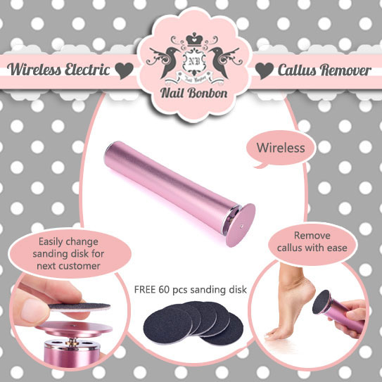 Wireless Electric Callus Remover Alat Gosok Pedicure Pedikur Kapalan Elektrik Otomatis Amplas Kaki
