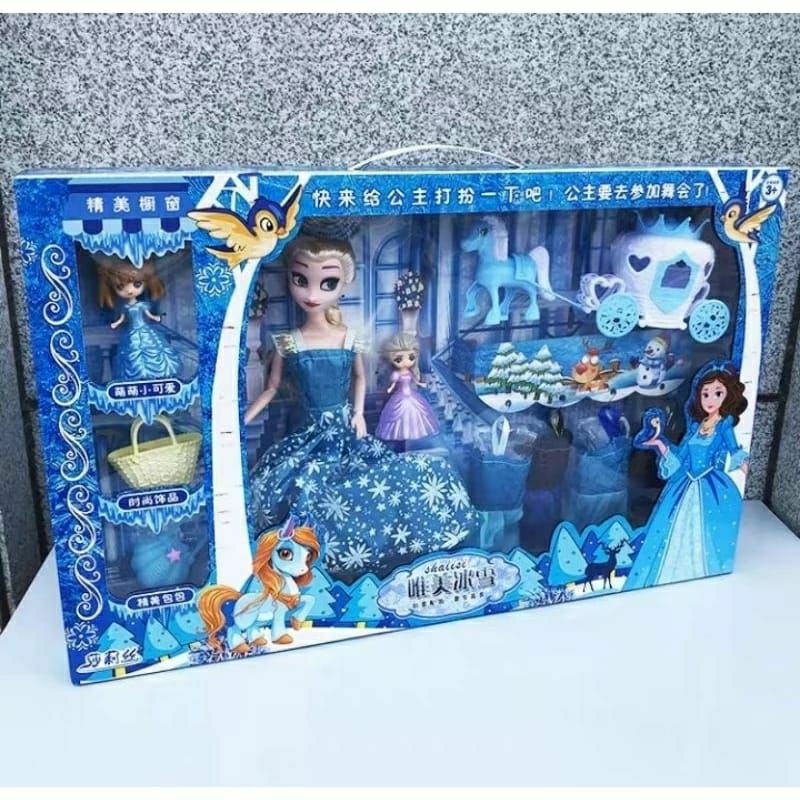 prince Elsa mainan anak perempuan 1set cocok untuk kado ulang tahun anak-anak