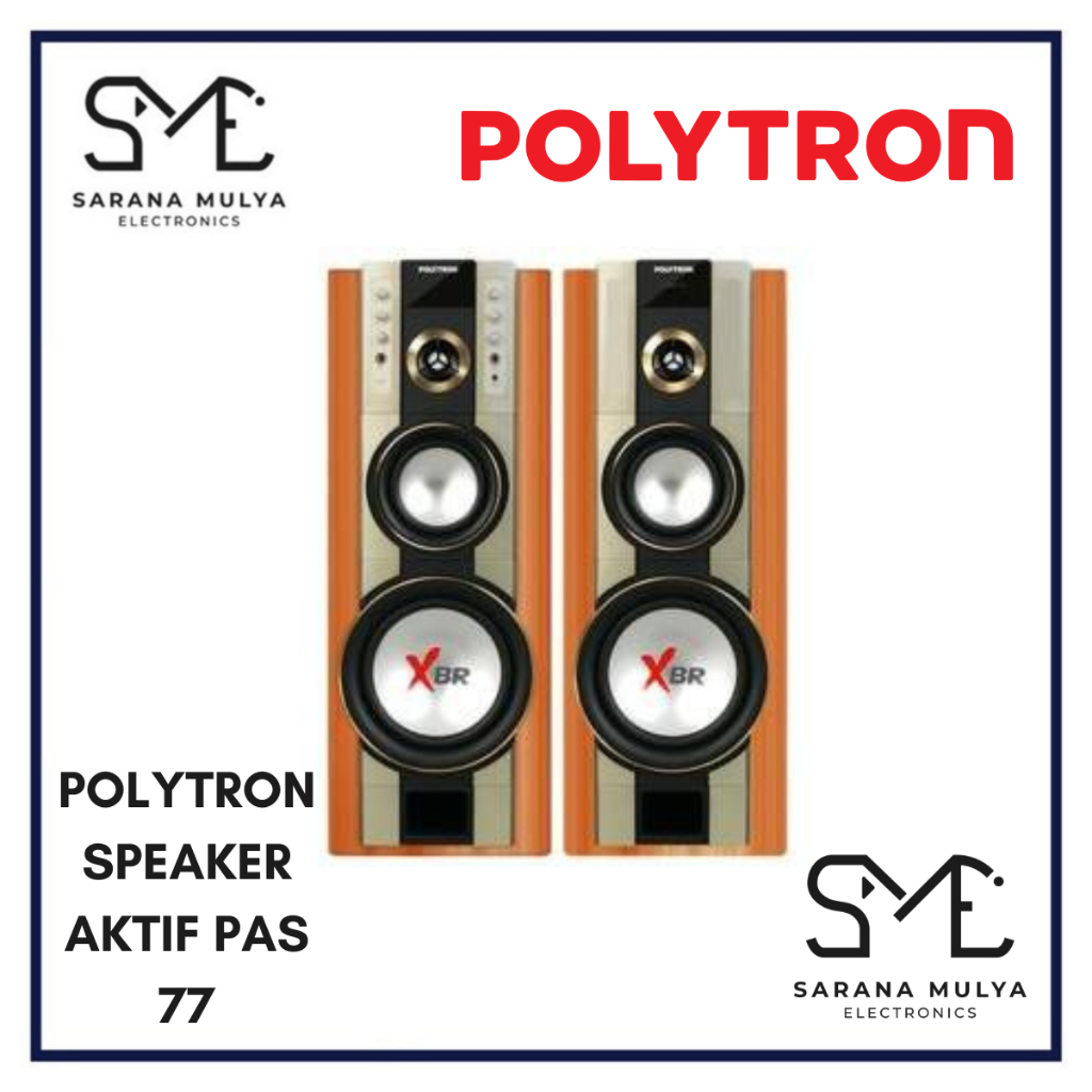 SPEAKER AKTIF POLYTRON PAS 77 - RADIO FM WOOFER XBR