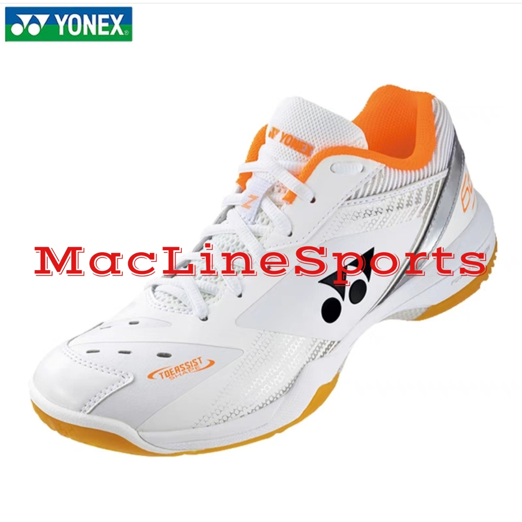 SEPATU BADMINTON YONEX SHB65Z3WEX WHITE ORANGE | ORIGINAL YONEX SHB 65 Z3 WIDE