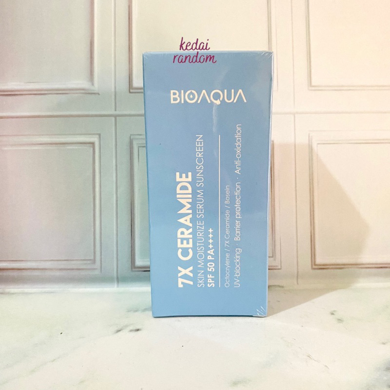 BIOAQUA 7X Ceramide Serum Sunscreen SPF 50 PA ++++ Sunscreen Gel Sunblock Wajah 12H Sun Protection 0