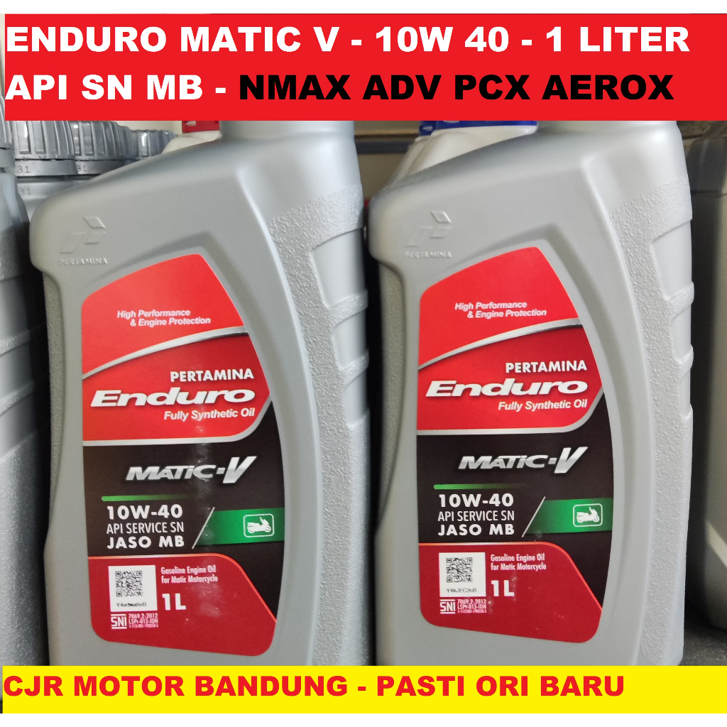 Oli Enduro Matic V 10W 40 1 Liter Oli Mesin Motor Big Matic ADV NMAX PCX N Max Vario 160
