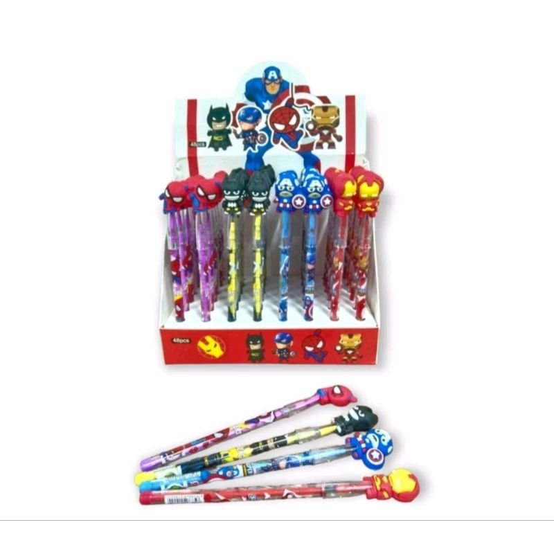 

Pensil Bensia Pensil Susun Pensil Extensible Super Hero/unicorn rainbow/robot