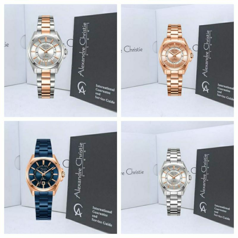 Jam Tangan Wanita Alexandre Christie 8688 AC 8688 AC8688 Tali Besi / Stainless steel