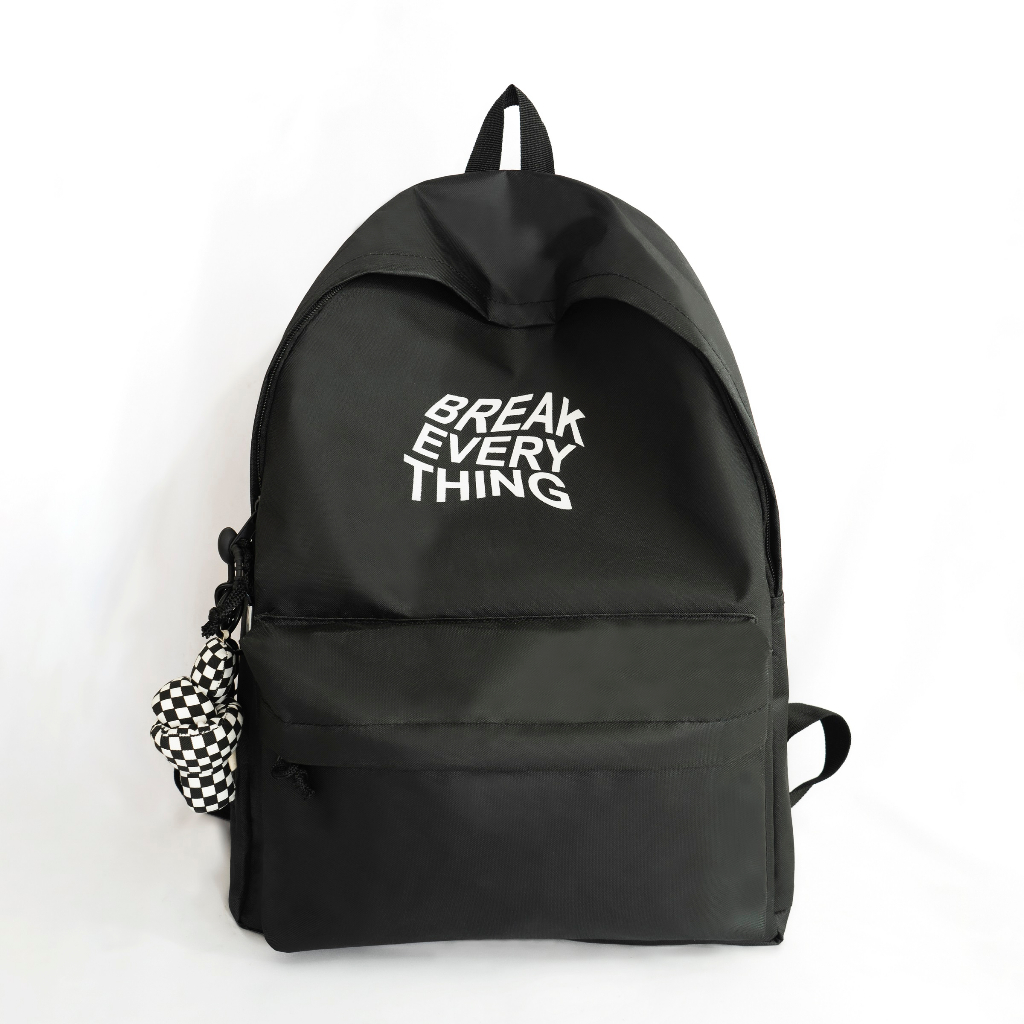 RANSEL 026 -  TAS SOO Tas Ransel Tas Sekolah Mormon-HITAM PUTIH