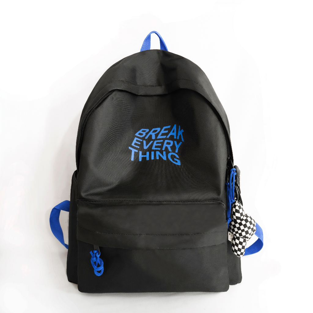 RANSEL 026 -  TAS SOO Tas Ransel Tas Sekolah Mormon-HITAM BIRU