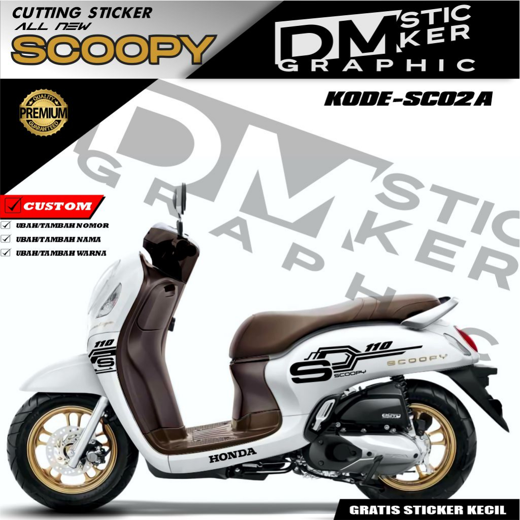 CUTTING STICKER SCOOPY NEW/LAMA FULL BODY KODE SCO-2
