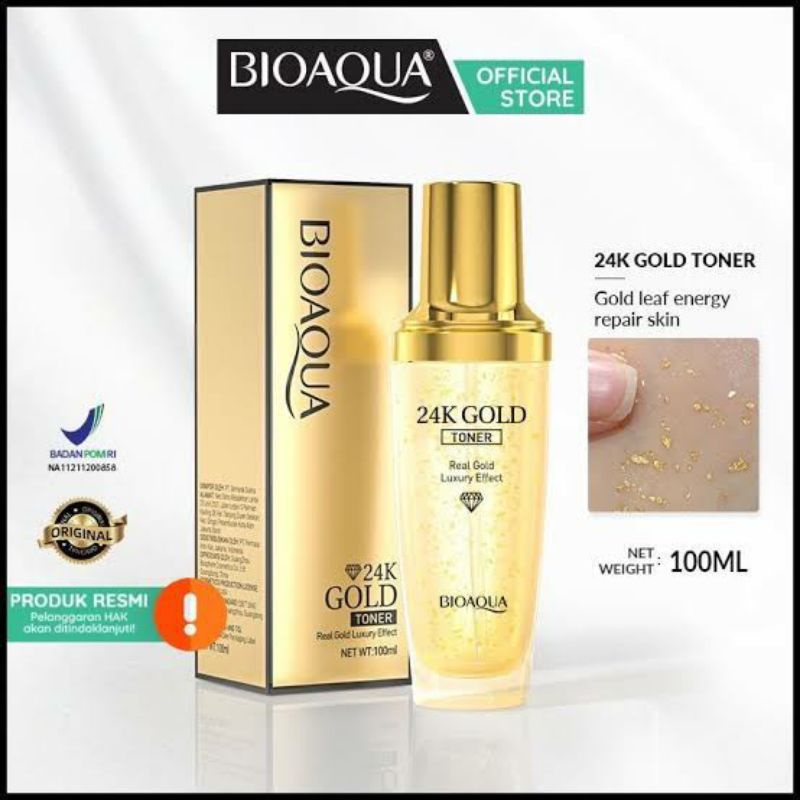 Toner Bioaqua 24K Gold Real Gold Luxury Effect / BIOAQUA 24K GOLD TONER REAL GOLD LUXUARY EFFECT