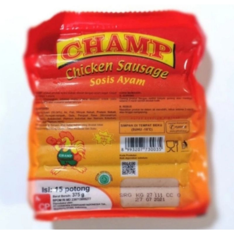 

Champ Chicken sausage 375gram 15pcs