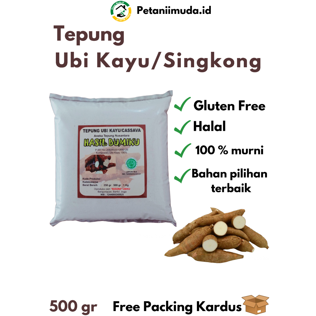 

Tepung Ubi Kayu Organik kemasan 500 gram/Cassava Organic Flour 500 gram/Tepung Singkong Organik kemasan 500 gram/Tepung Kasaffa kemasan 500 gram/Cassava Powder 500 gram/Cassava flour 500 gram