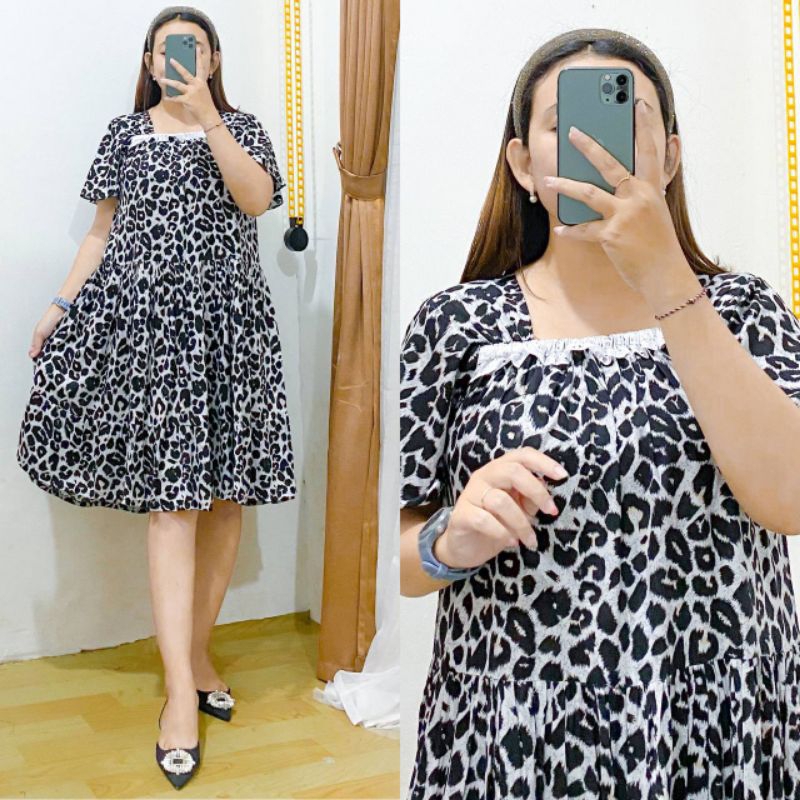 Daster Pendek Kerut Dada Full /Daster Kekinian/Homedress Viral/Daster Umpak Pendek