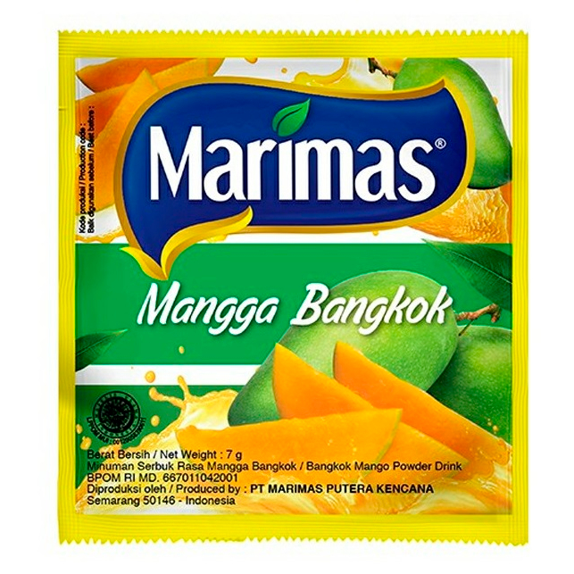 

Mouseman - MARIMAS Mangga Bangkok Minuman Serbuk Rasa Mangga Bangkok 7gr 1 PCS