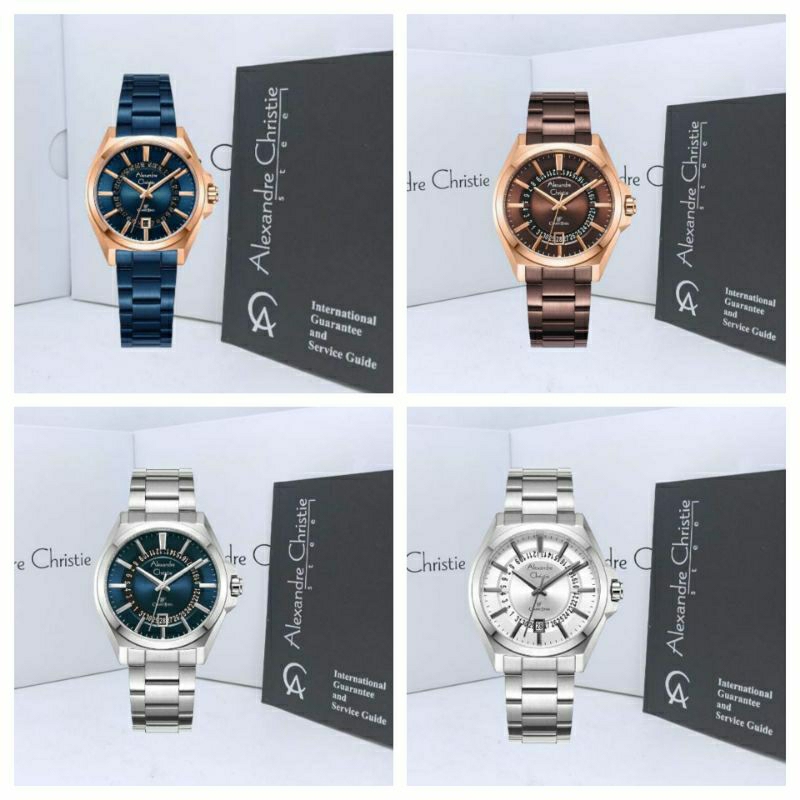 Jam Tangan Pria Alexandre Christie 8688 AC 8688 AC8688 Tali Besi / Stainless steel