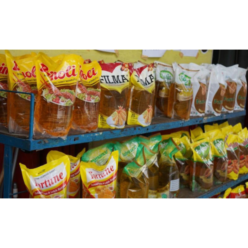 

Minyak goreng 1L diskon 50%