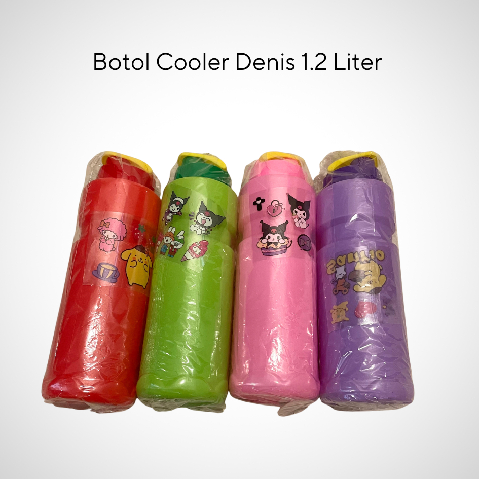 BOTOL MINUM COOLER DENIS 1.2 Liter 4 Warna | Botol Air Plastik Cool Pot Botol Kulkas