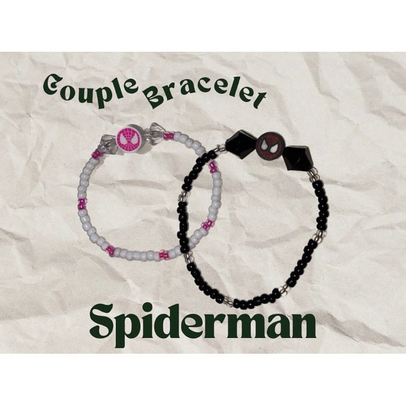 ~SPIDERMAN~ Bracelet couple manik.Pasangan muda.
