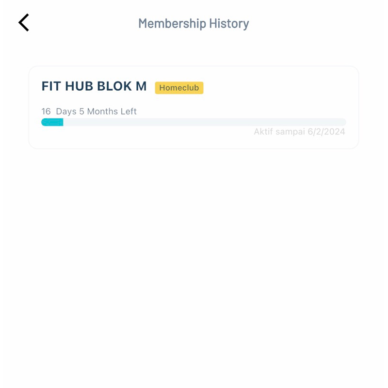 Membership Fithub 5 bulan