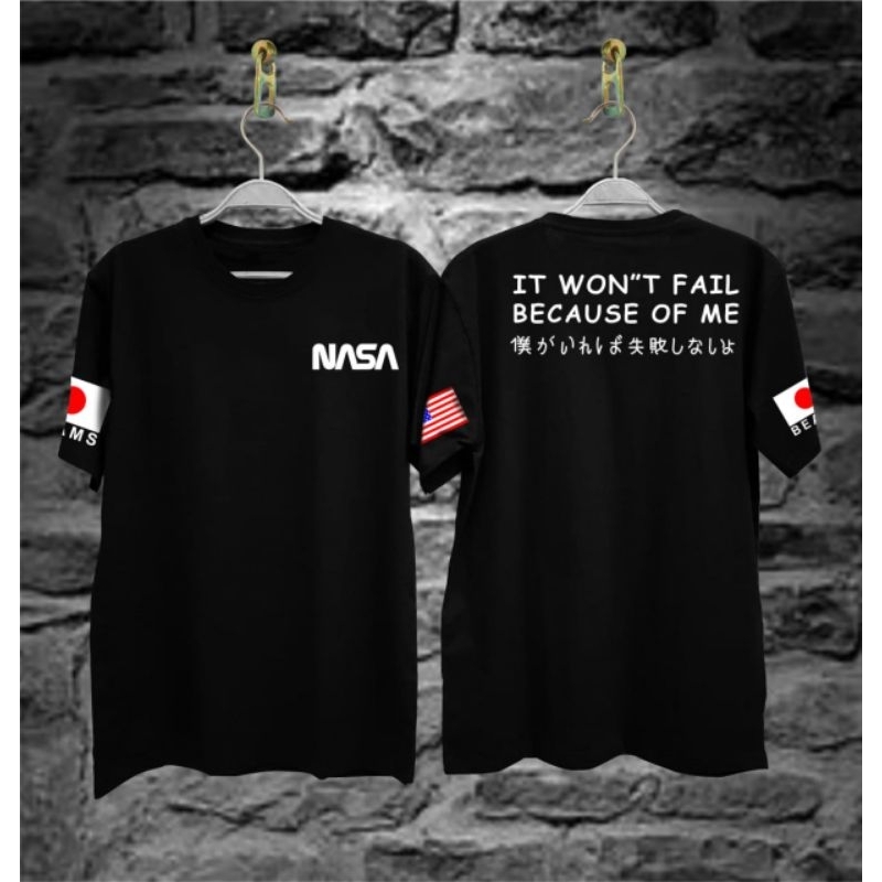 Baju Kaos Distro Pria Lengan Pendek Motif Nasa Katun / Baju Pria / Kaos / Baju Kaos / Kaos Nasa Pria