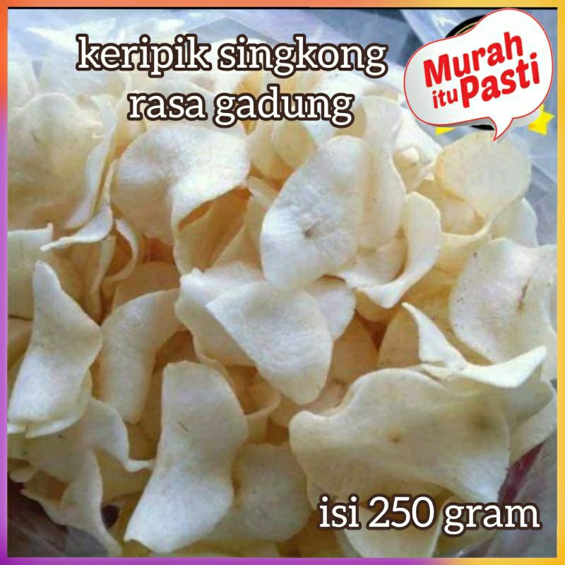Keripik singkong rasa gadung 250 gram mentah/ kripik gadung renyah gurih