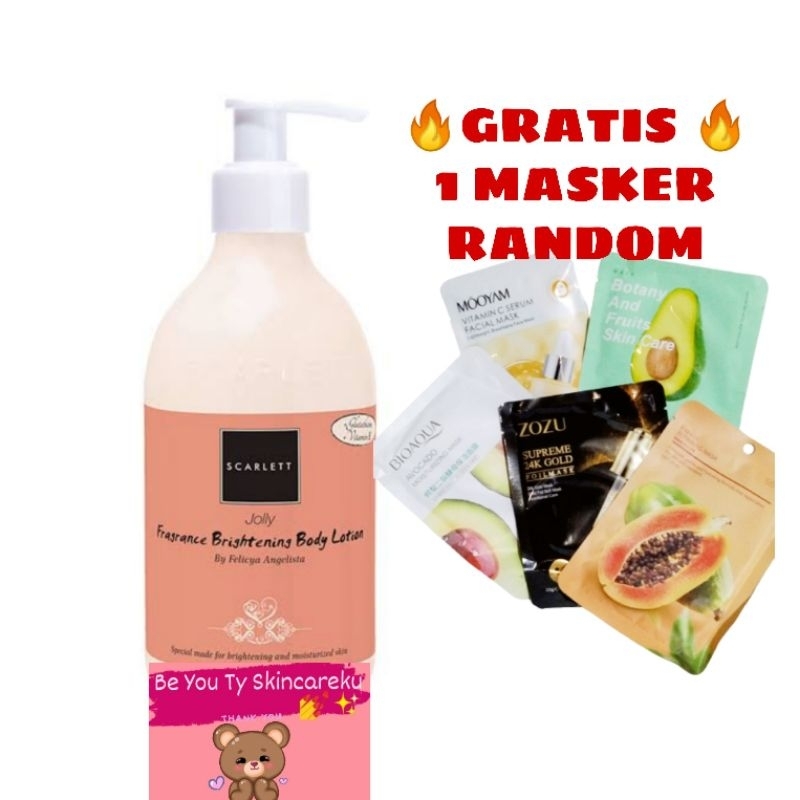 Scarlett Whitening Body Lotion Joly Handbody Lotion Jolly Felicya Angelista 100% ORI