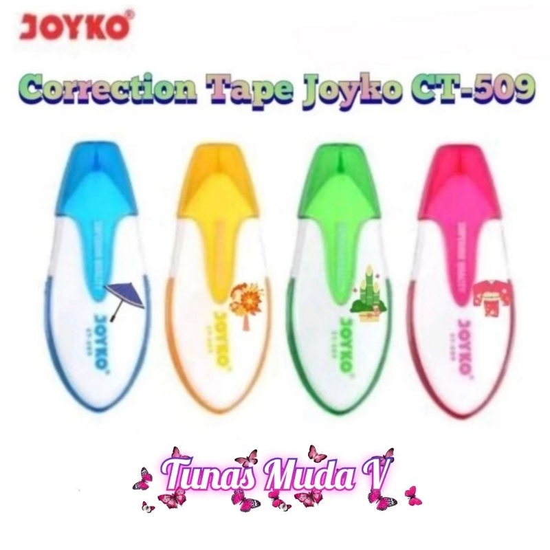 

Correction Tape Tipe X Kertas Pita Dorong 5,5m x 5mm Joyko CT-509